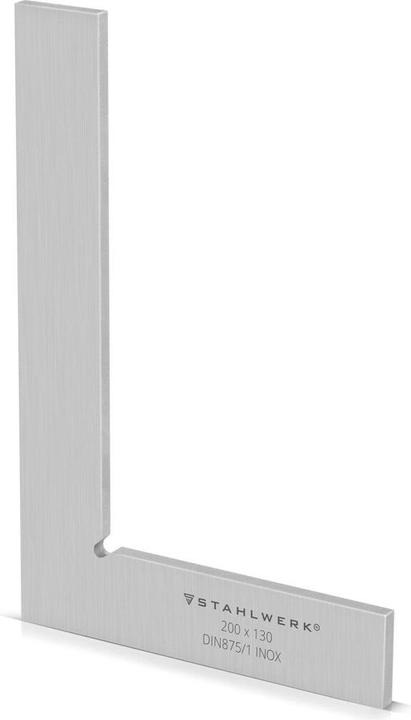 Produktbild Stahlwerk Flachwinkel 90° 200 x 130 mm DIN 875/1 aus rostfreiem Edelstahl