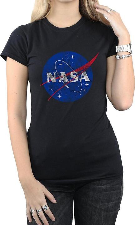 Actual product image Nasa Womens/Ladies Insignia Distressed Logo Cotton T-Shirt (L)