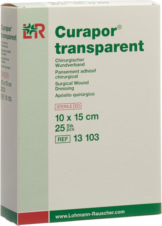 Actual product image Curapor Wound dressing 10x15cm transparent (25 x)