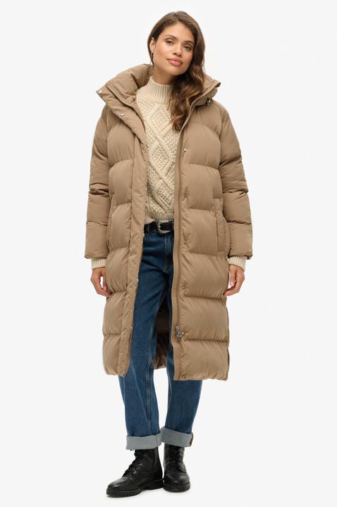 Image du produit Superdry LONGLINE HOODED PUFFER JACKET Dames Jas - Maat XL (16)