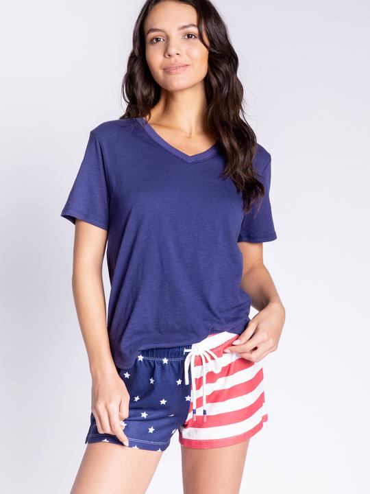 Produktbild Pj Salvage Pyjamashorts Rad White & Blue (M)