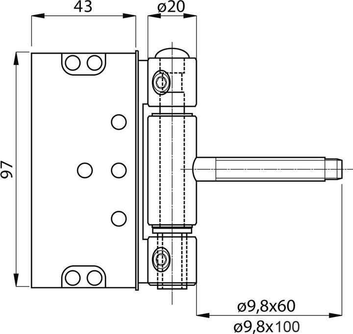 Produktbild Anuba Haustürbänder Duplex 320-3D