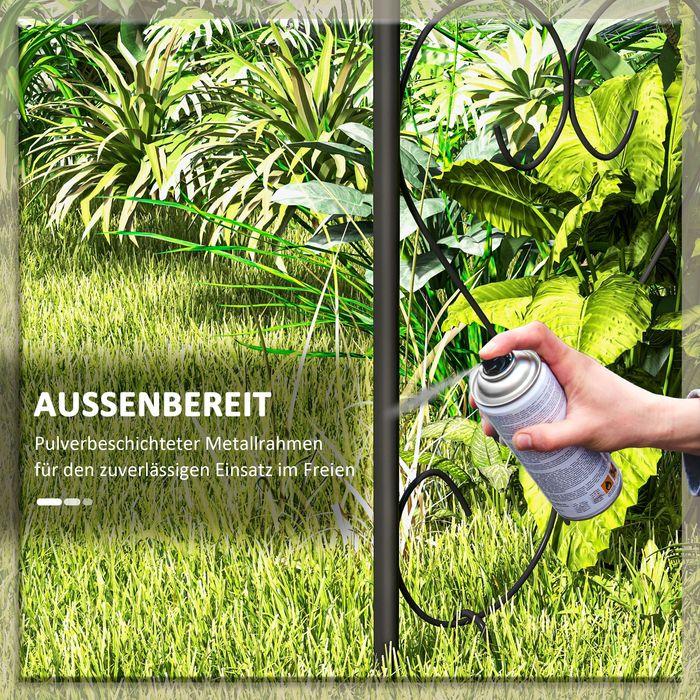 Immagine prodotto Swisshandel24 Rosenbogen Torbogen, Stahl 125x37x230 cm Gartenbogen für Kletterpflanzen Schwarz (125 cm, 37 cm)