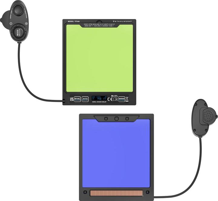 Actual product image Stahlwerk Welding helmet TITAN 3-in-1 automatic welding helmet Welding mask