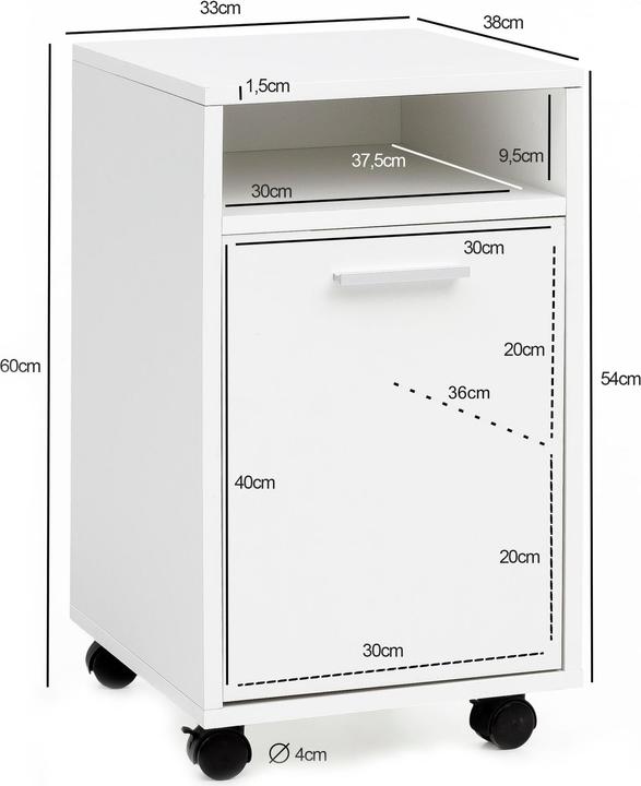 Actual product image Wohnling Roll container (33 x 38 x 60 cm)