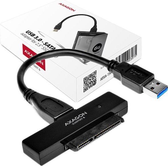 Immagine prodotto Axagon ADSA-1S6 Adattatore SLIMPort, USB 2.0, 2.5" SSD/HDD, SATA - con custodia (2.5")
