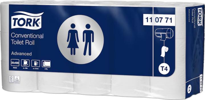 Actual product image Tork Toilet paper Advanced 2-ply Tissue white 400 Bl. 30 Rl./Pack. (30 x)