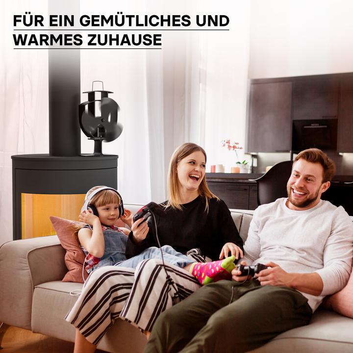 Actual product image Wiltec Heat Powered Oven Fan 300°C, 3 Blades, for Fireplace/Wood Burning Stove for Better Heat Circulation