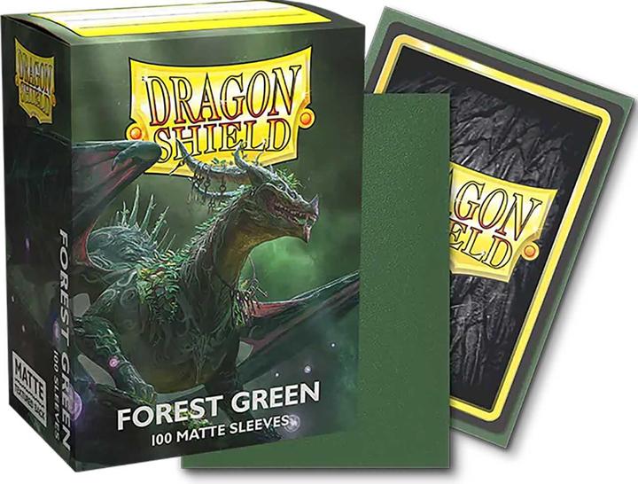 Produktbild Arcane Tinman Sleeves Matte Dragon Shield (100) - Forest Green (63X88mm)
