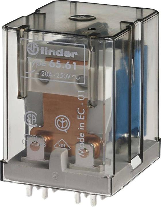 Immagine prodotto Finder 65.61.9.008.4300 Relè di stampa 8 V/DC 30 A 1 contatto NA 1 pz.