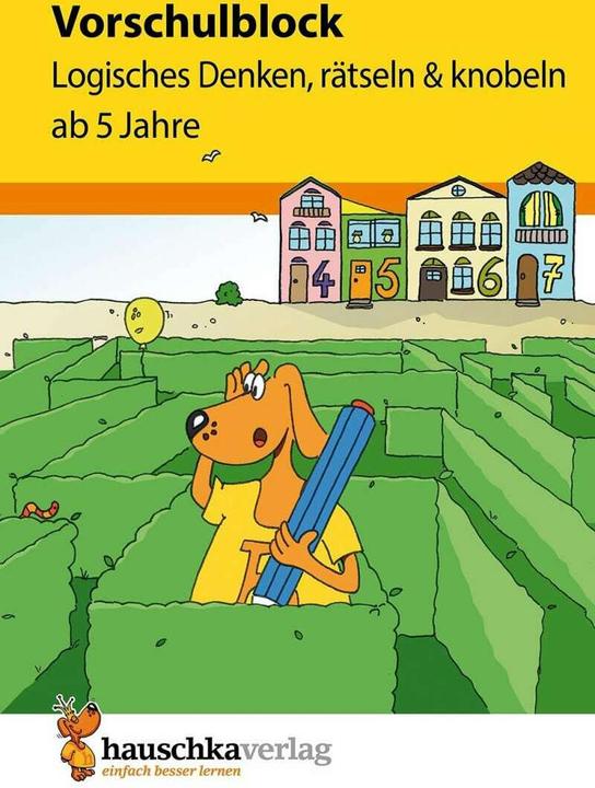 Produktbild Vorschulblock - Logisches Denken, rätseln und knobeln ab 5 Jahre (Deutsch, Sabine Dengl, Linda Bayerl, 2023)