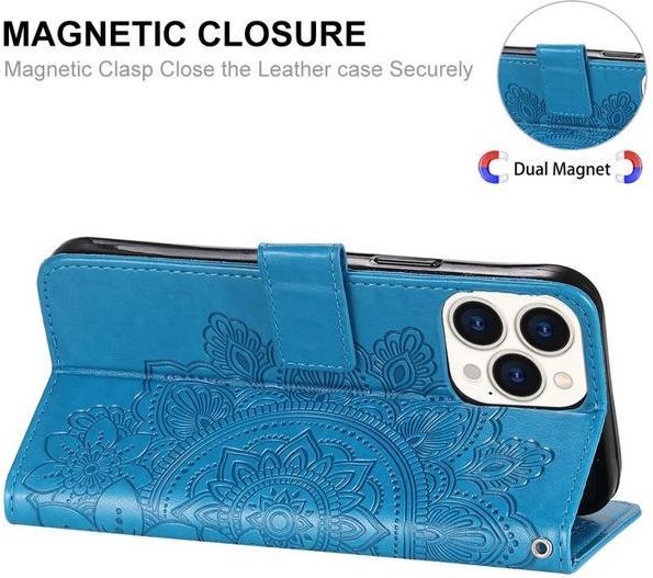 Actual product image Hat Prince Leather book cover sleeve with floral pattern (Apple iPhone 13 Pro Max)
