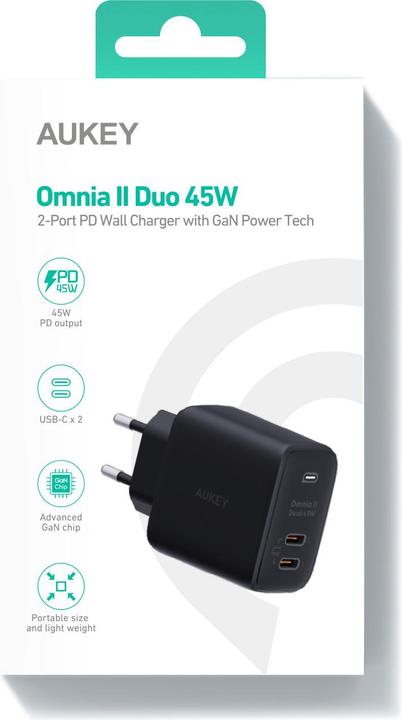 Actual product image Aukey Omnia II Dual (45 W)