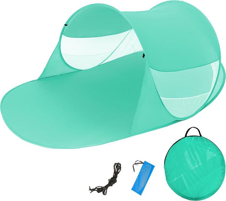 tectake Pop-Up Strandmuschel Angelika (Strandzelt + Strandmuschel, 1.20 kg, 2 Personen)