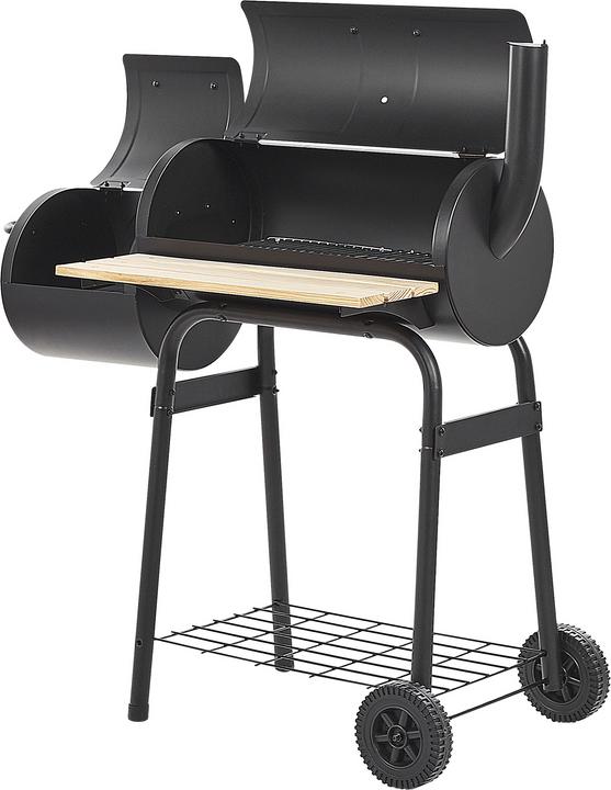 Actual product image Beliani Charcoal grill with smokehouse black rollable SATAH (31 cm)