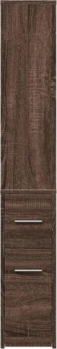 Immagine prodotto VidaXL Armadietto da bagno Armadietto alto Armadietto intermedio Rotelle strette Aspetto rovere marrone (22 x 41 x 135 cm)