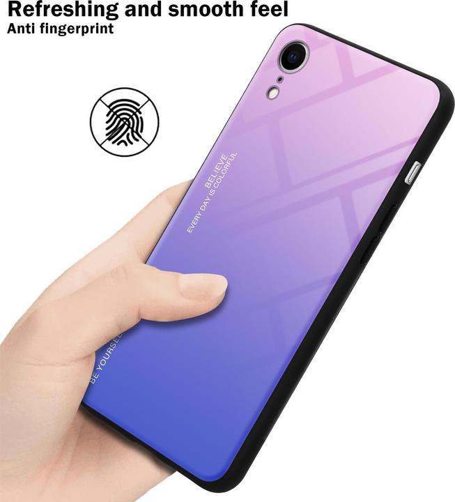 Produktbild Cadorabo TPU 2 Farben Glas Cover (Apple iPhone XR)
