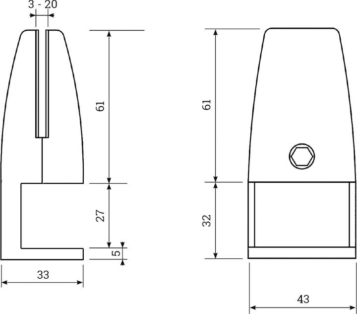 Image du produit OK-Line Panneau d'isolation acoustique-pince de table V