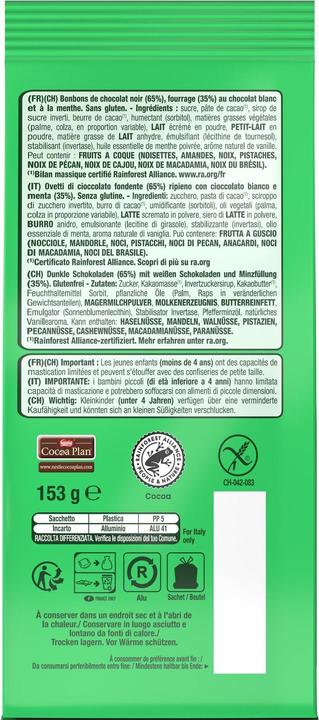 Nutritional values and ingredients After Eight Mini Easter Eggs 153 g (153 g)