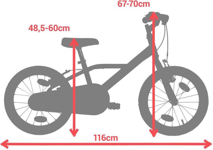 Actual product image Btwin BIKE 500 DARK HERO (16")