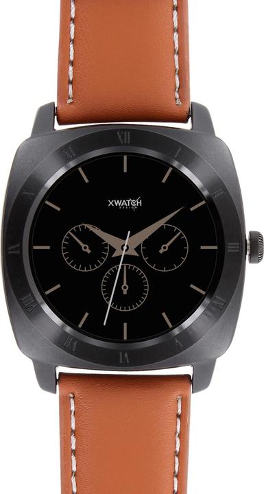 Produktbild Xlyne TFT, MTK2502C, Bluetooth 4.0, Li-Po Schwarzchrom - Leichter Cognac (45 mm)