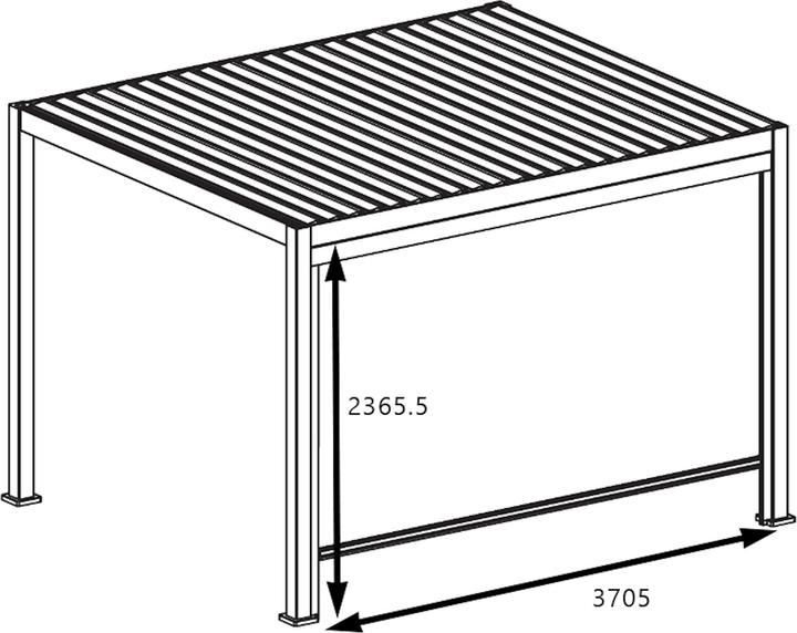 Actual product image Leco Rollo 4 m zur Lamellenpergola DELUXE anthrazit (400 cm, 370 cm)