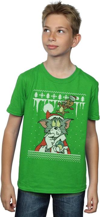 Immagine prodotto Tom & Jerry Christmas Fair Isle Maglietta Ragazzi (140, 146)