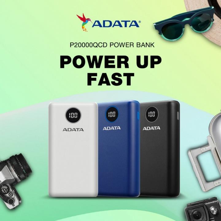 Image du produit Adata Bloc d'alimentation P20000QCD (20000 mAh, 15 W, 74 Wh)