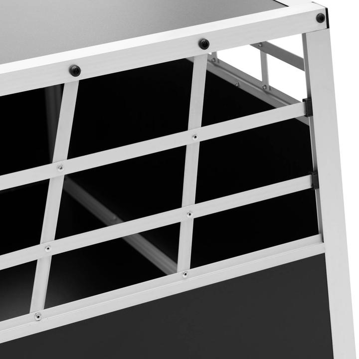 Produktbild Wiesenfield Hundetransportbox Auto Hundebox Aluminium Trapezform 69 x 90 x 50 cm