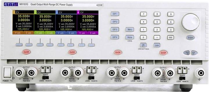 Aim TTi MX103Q-S2 Laboratory power supply, adjustable 0 - 35 V/DC 0 - 6A 420W RS-232, USB, LAN Number of