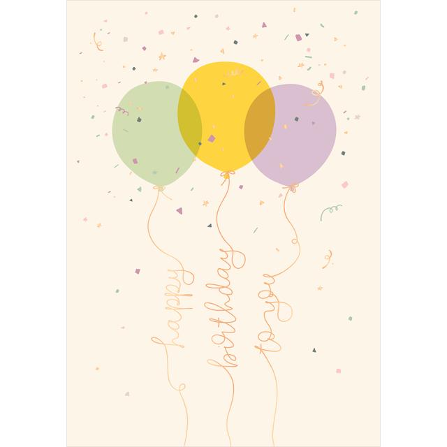 Image du produit Carte Anniversaire Ballons Joyeux anniversaire à toi - Maxi Card A4 (1 pcs)