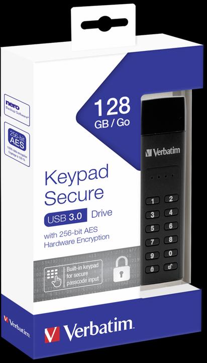 Produktbild Verbatim Keypad Secure (128 GB, USB-A, USB 3.1)