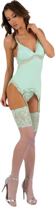 Actual product image LivCo Corsetti Fashion Persinne corset & thong with stockings (L, XL)