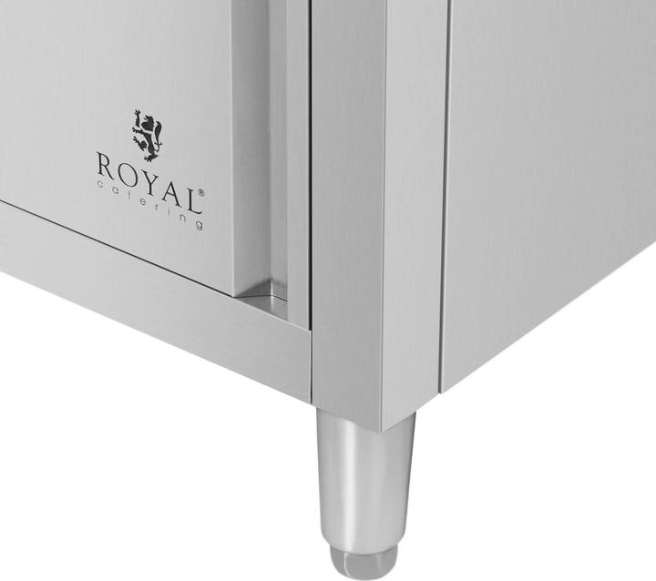 Actual product image Royal Catering Stainless Steel Kitchen Prep Table - 60 x 60 cm - 500 kg load capacity - incl. cutting board - (60 cm, 93.50 cm)