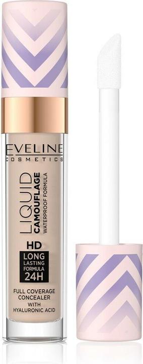 Actual product image Eveline Liquid Camouflage Waterproof Concealer with Hyaluronic Acid No. 05 Light Sand 7.5ml (05 Light Sand)