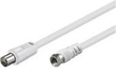 Produktbild Goobay SAT/Antenna Anschlusskabel, Weiss, 5 m (70 dB, Antennenkabel)