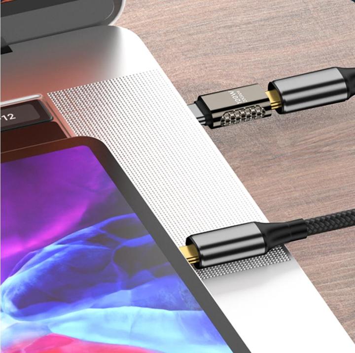 Produktbild PowerGuard Titan USB-C 90-Grad Winkel Left/Right Adapter 100W 20 GBit/s