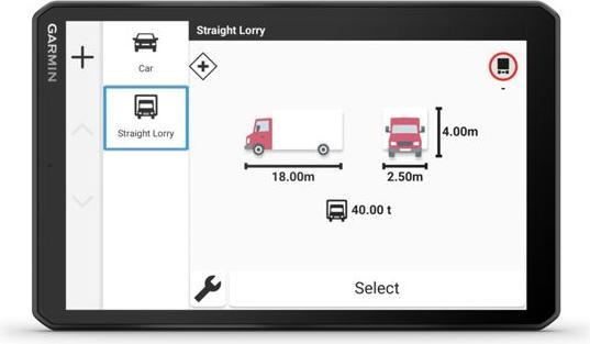 Actual product image Garmin Dezl LGV820, EU MT-D Truck/LKW Navigation (8")