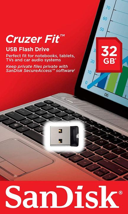Actual product image SanDisk cruiser fit (32 GB, USB-A, USB 2.0)