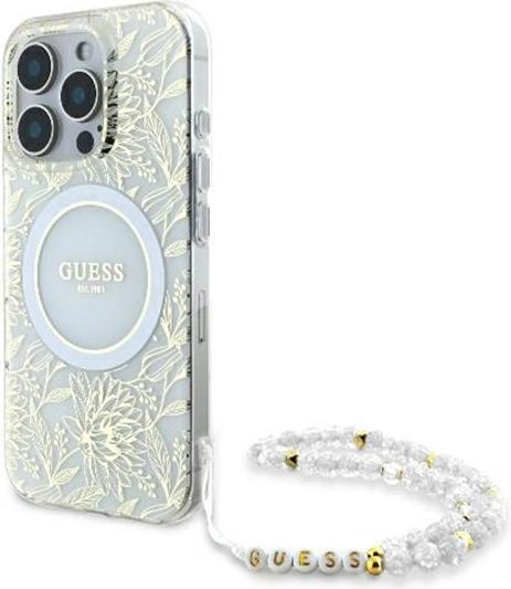Produktbild Guess GUHMP16XHCPOFPH iPhone 16Pro Max 6.9" biały/white hardcase IML Flowers Allover Electro With Pe (Apple iPhone 16 Pro Max)