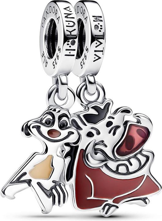 Produktbild Pandora Disney Der König der Löwen Timon & Pumbaa Teilbarer Charm Anhänger (Silber 925, Emaille)