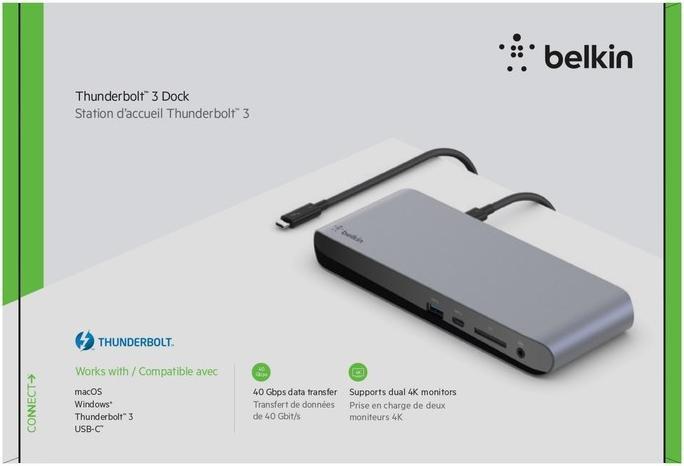 Actual product image Belkin Dock Pro (Thunderbolt, 2 Ports)