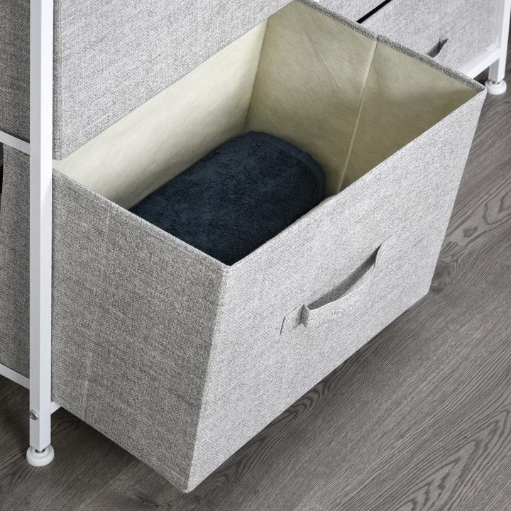 Image du produit Homcom Commode en tissu avec 5 tiroirs en tissu (83 x 29 x 77 cm)