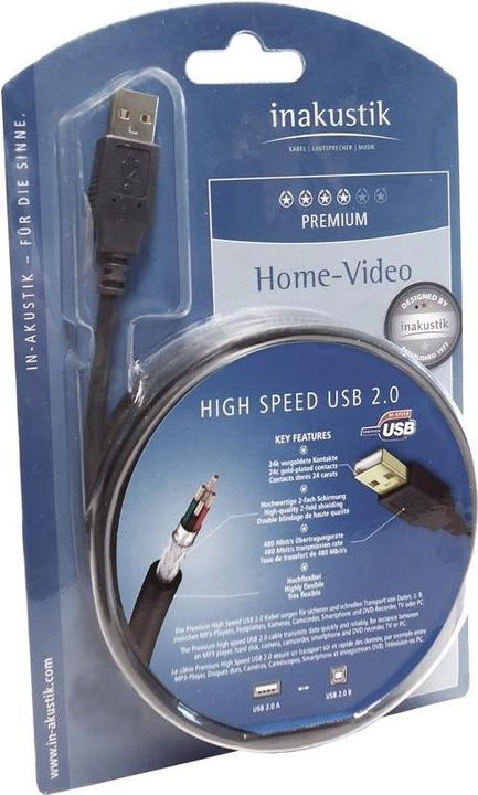 Produktbild Inakustik Premium High Speed USB (2 m, USB 2.0)