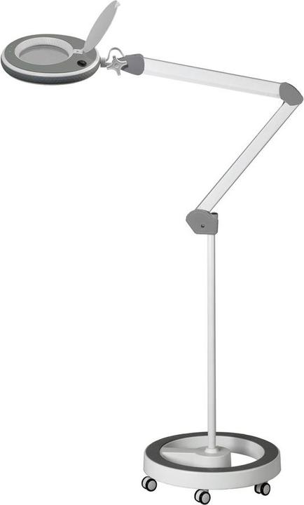 Lumeno LED Lupenleuchte 851X, inkl. Rollstativ, 5 Dioptrien, grau (950 lm)