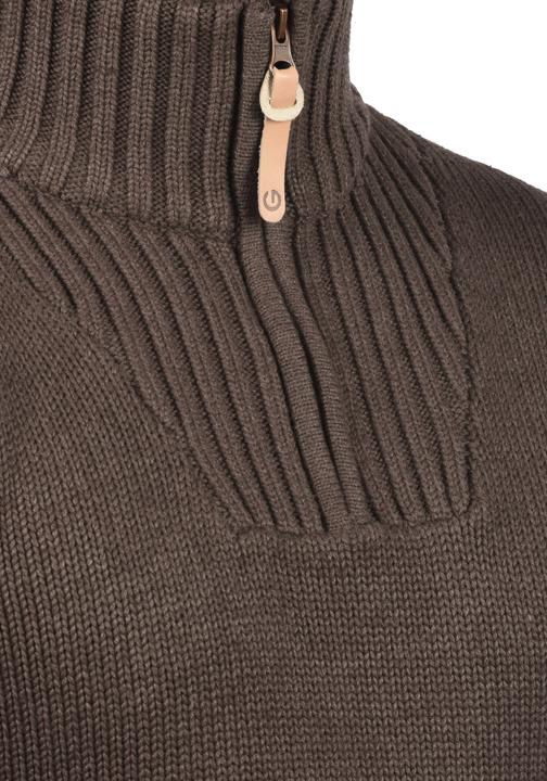 Image du produit Solid Petro Pull En Grosse Maille À Col Camionneur Pull-Over Pour Homme Avec Col Droit Avec Fermetur (XXL)