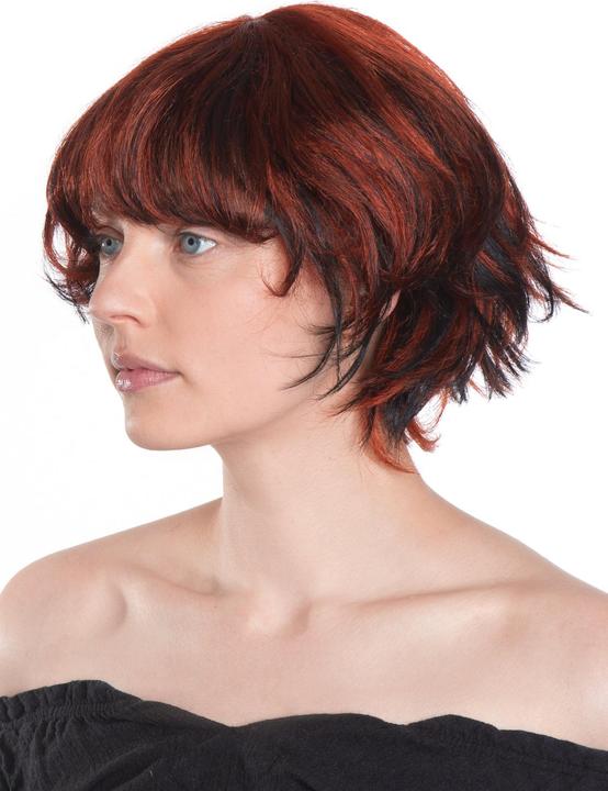 Produktbild Maskworld Shaggy Bob Perücke rot-schwarz