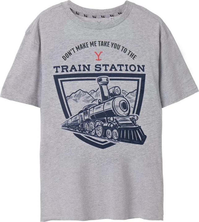 Yellowstone Train Station TShirt kurzärmlig