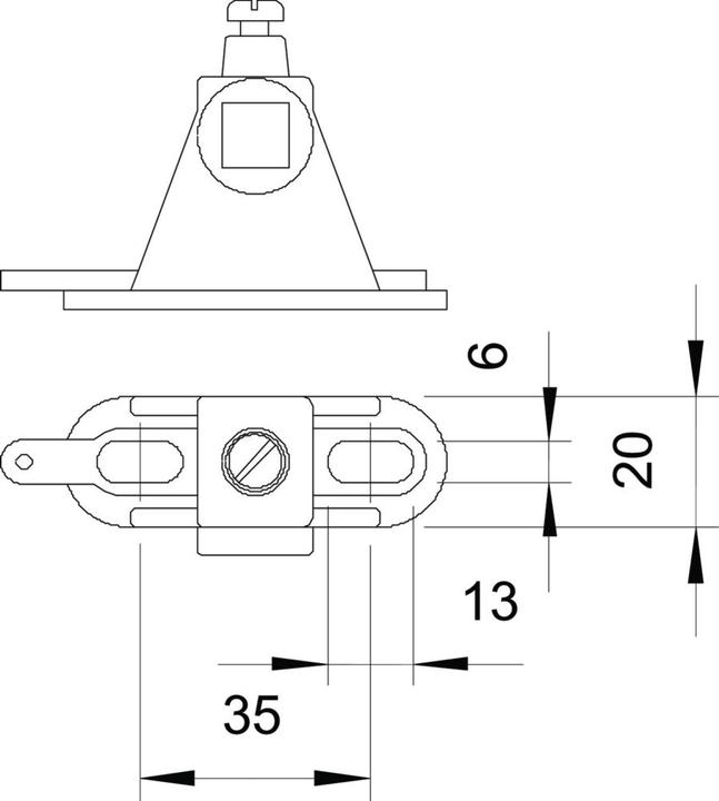 Actual product image OBO Bettermann 1801 SCH Rail support PS grey for equipotential bonding rail 5015715