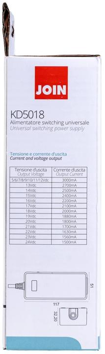 Produktbild Alpha Elettronica TischnetzgerÃ¤t 36 W, 5 - 24 V DC, 3 A universal